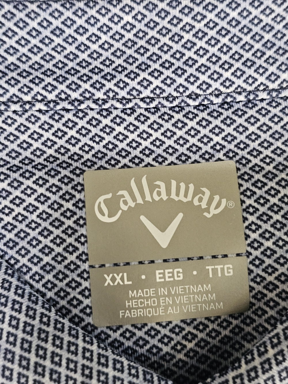 Callaway Golf Polo Shirt XXL Blue Performance Stretch Moisture Wicking NWT Golf - Picture 3 of 12